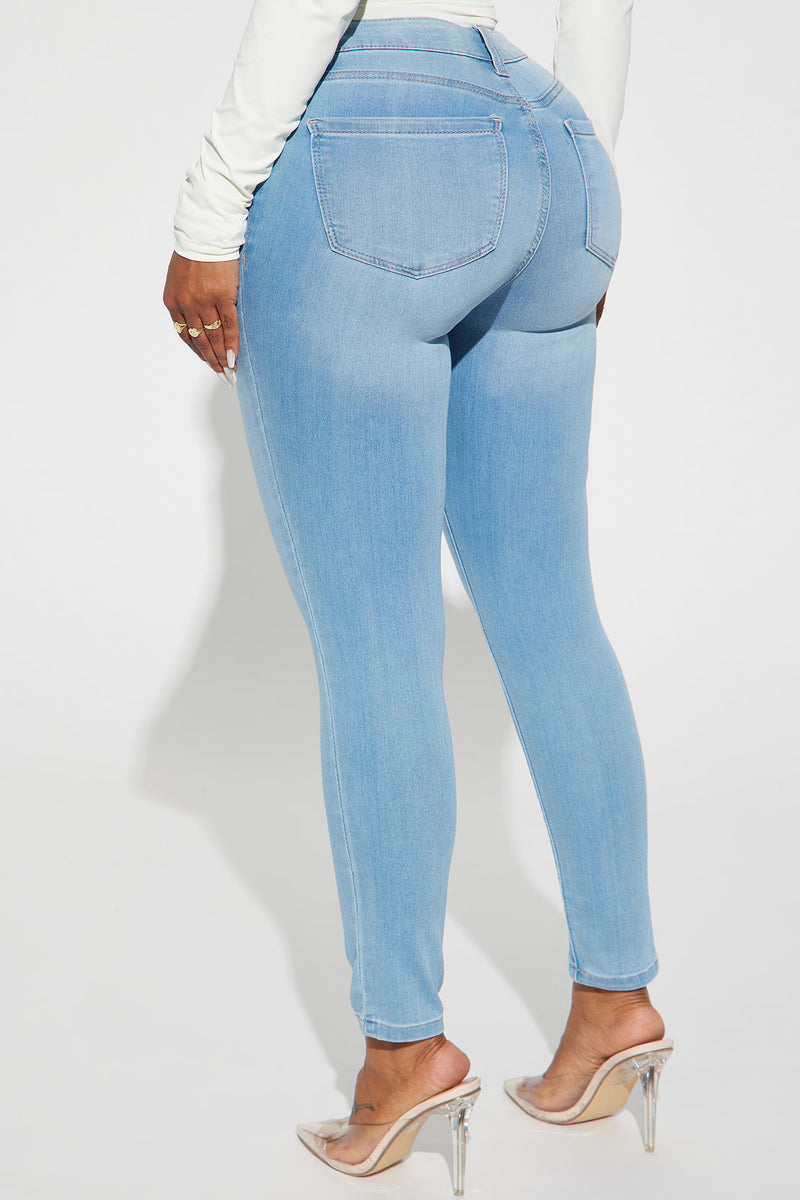 Octavia High Stretch Curvy Mid Rise Skinny Jean - Light Wash | Fashion ...