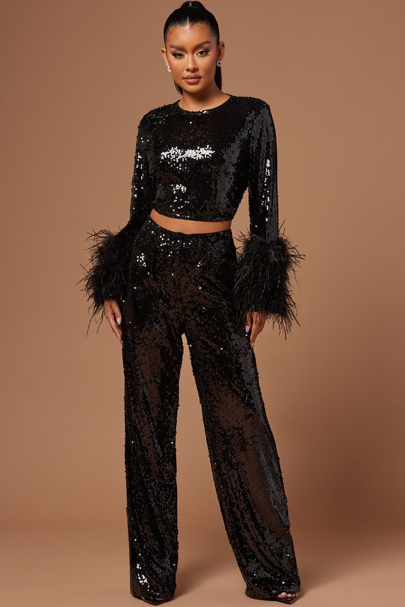 Sofia Sequin Pant - Black, Fashion Nova, Luxe