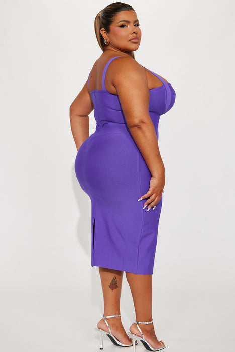 Purple bodycon new arrivals dress plus size