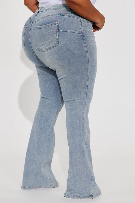 San Diego Denim Flared High Rise Jeans
