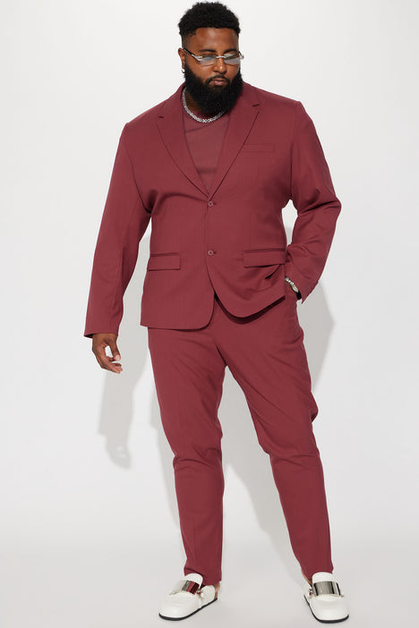 Maroon suit coat online