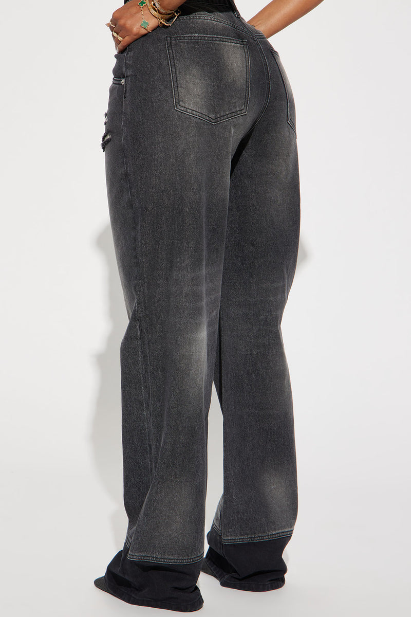 On Sight Ripped Baggy Jeans - Black Wash | Fashion Nova, Jeans ...