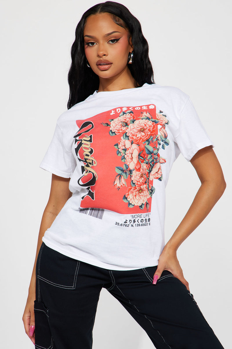 More Life In Bloom Graphic Tee - White | Fashion Nova, Screens Tops and ...