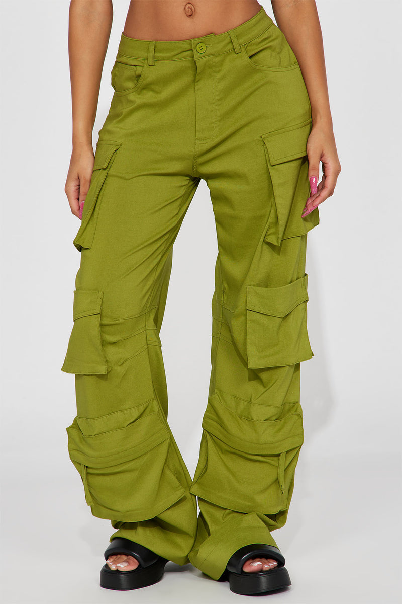 Walk On By Cargo Pant - Green | Fashion Nova, Pants | Fashion Nova