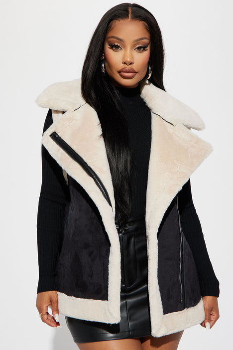 Come My Way Shearling Vest Black Fashion Nova Jackets Coats