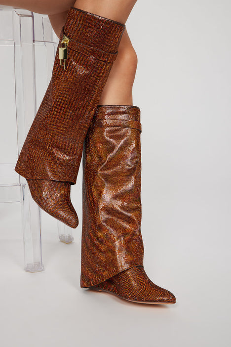 Fashion nova glitter 2024 boots