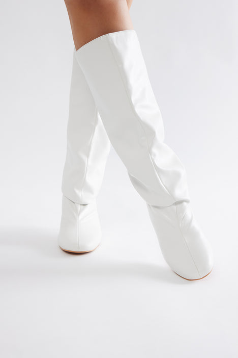 Style Icon Knee High Boots White Fashion Nova Shoes Fashion Nova