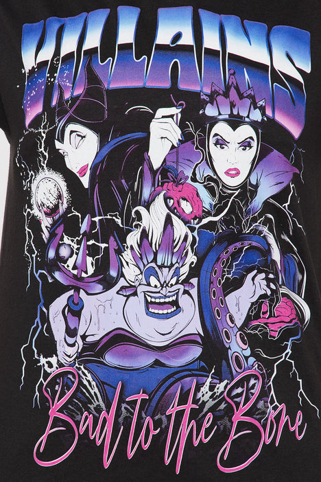 Bad To The Bone Disney Villains Tee Black