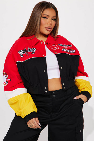 Plus size red bomber jacket 2025