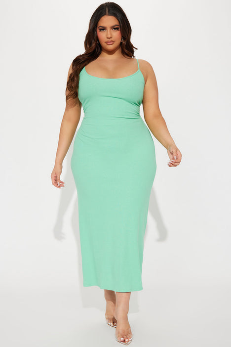 Mint green plus store size maxi dress