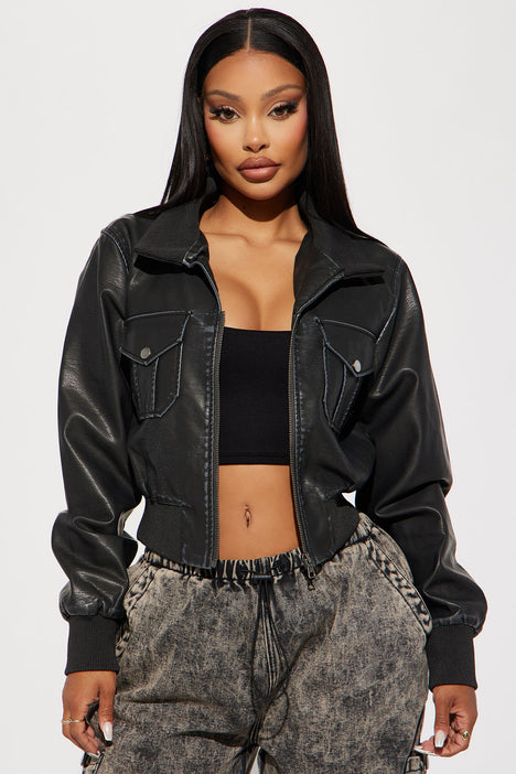 Leather jacket fashion deals nova