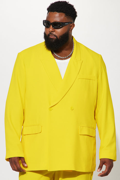 Mens yellow hot sale suit jacket