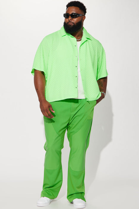 Neon green shirt 2025 mens