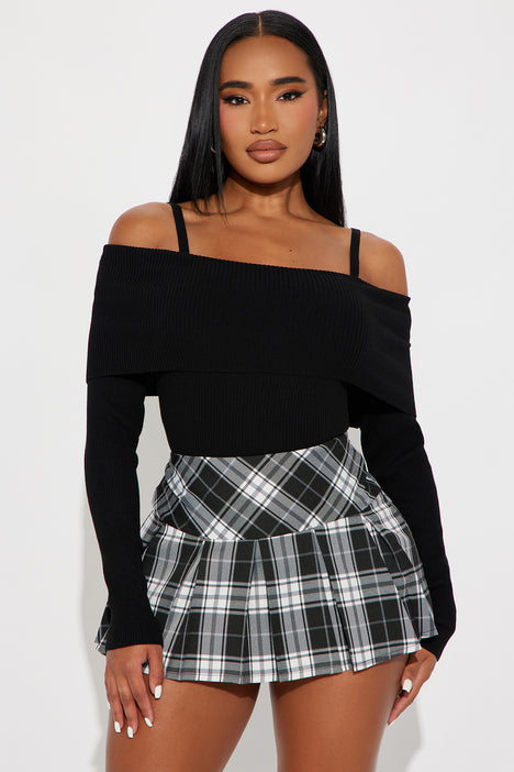 Morgan Off Shoulder Sweater Black