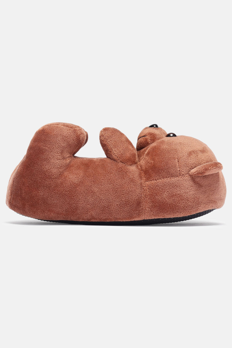 Mini plush teddy bear slippers mocha fashion nova kids shoes