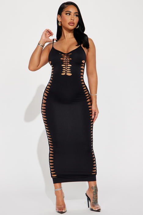 Black midi hotsell dress fashion nova