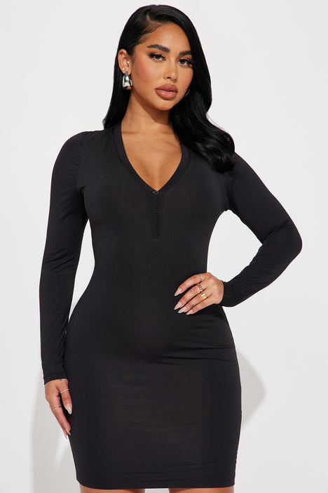 Black bodycon shop dress fashion nova
