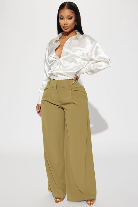 Katana Satin Shirt Off White Fashion Nova Shirts Blouses