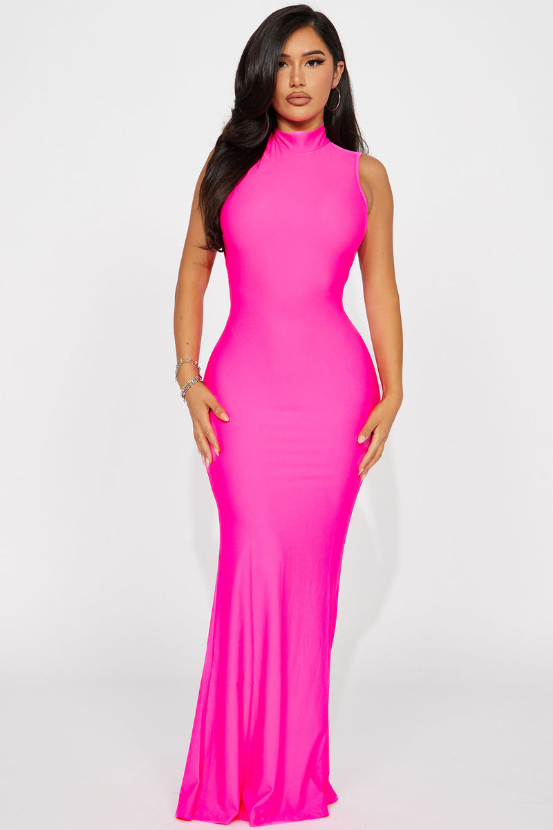 Barcelona Backless Maxi Dress - Neon Pink | Fashion Nova, Dresses ...