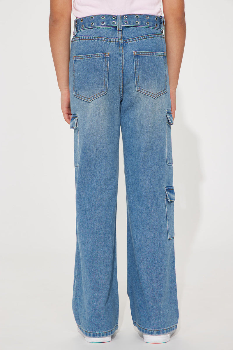 Mini Self Care Cargo Denim Jeans - Blue Wash | Fashion Nova, Kids Pants ...