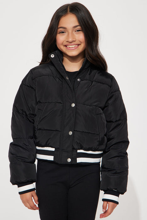 Mini Mrs. Jackson Puffer Jacket Black Fashion Nova Kids