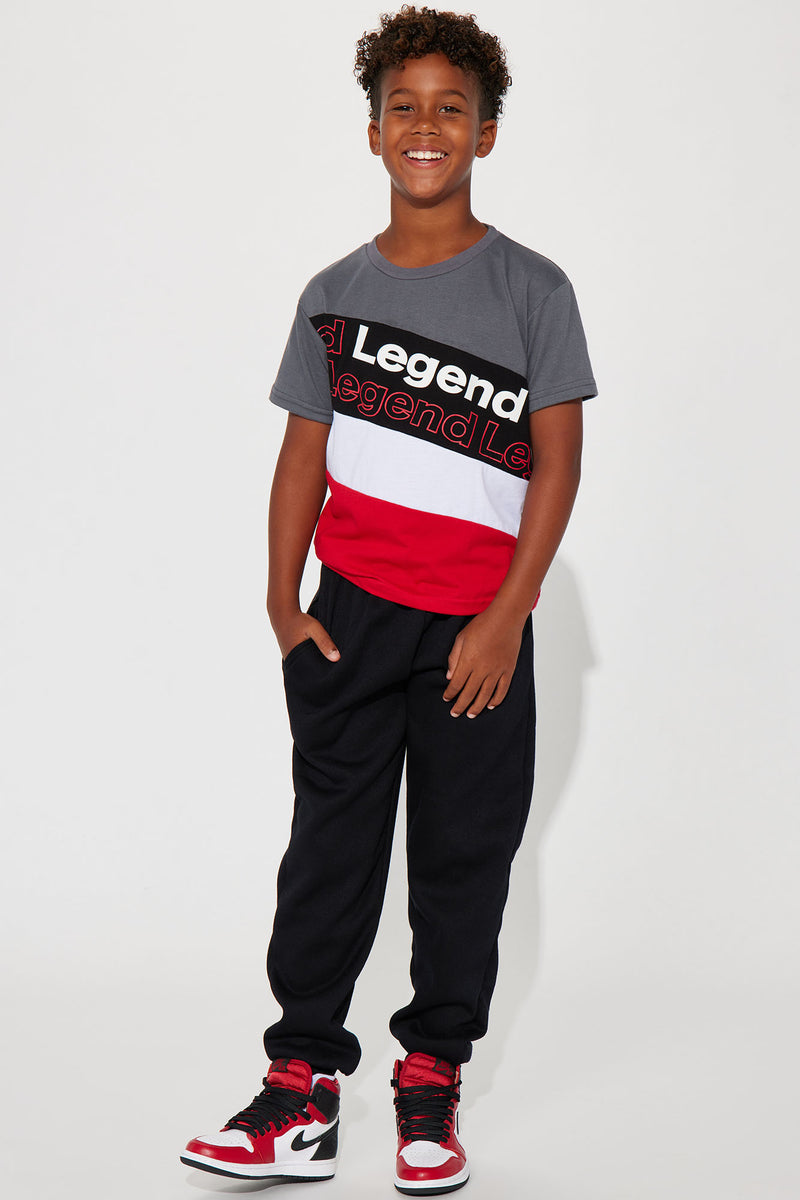 Mini Legend Colorblock Fleece Jogger Set - Red | Fashion Nova, Kids ...