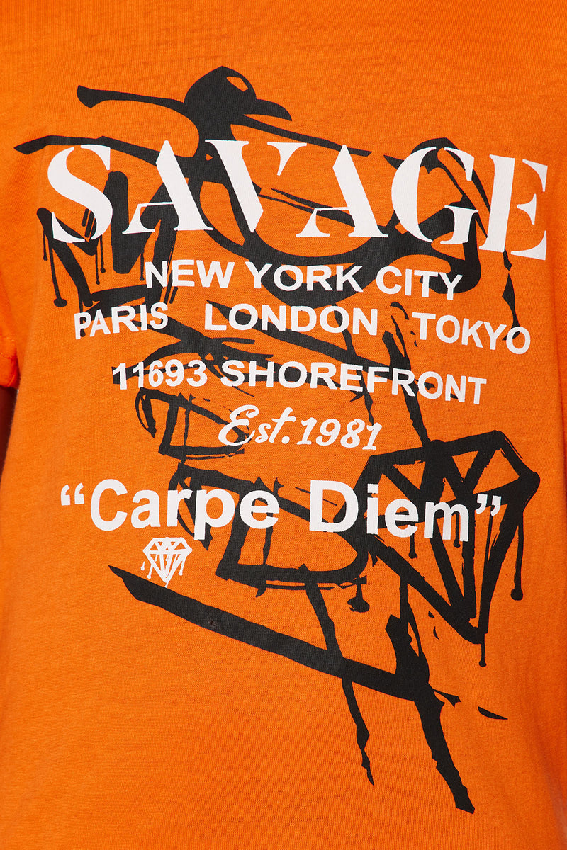 Mini Savage Paris Short Sleeve Tee - Orange | Fashion Nova, Kids Tops ...