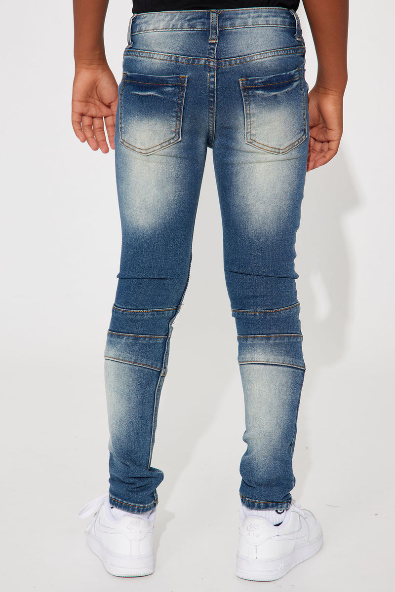 Mini Destructed Moto Denim Jeans - Dark Wash | Fashion Nova, Kids Pants ...