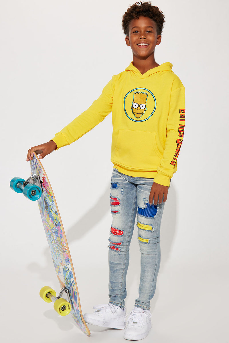 Mini Bart Simpson Embroidered Pullover Hoodie - Gold | Fashion Nova ...
