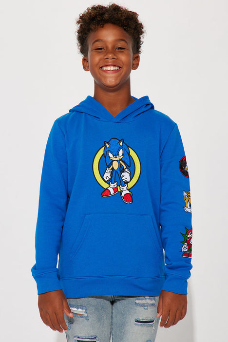 Mini Sonic The Hedgehog Fleece Hoodie Blue Fashion Nova Kids