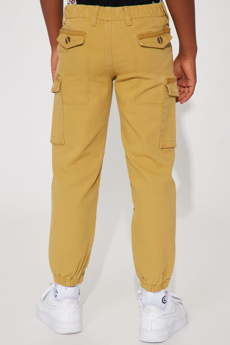 Mini Canvas Cargo Pocket Jogger Pants Khaki Fashion Nova, Kids
