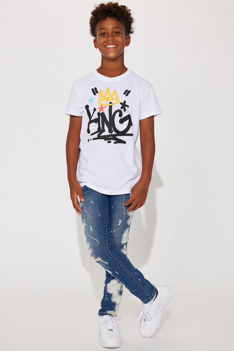 Mini Drip King Short Sleeve Tee - White | Fashion Nova, Kids Tops & T ...