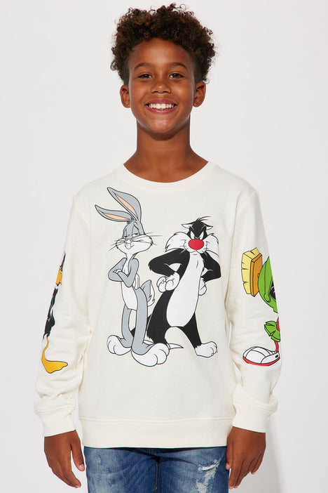 Mini Looney Tunes Gang Fleece Sweatshirt Off White Fashion