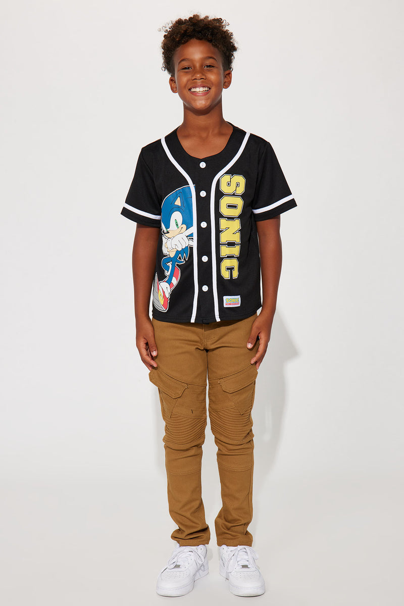 Mini Sonic Let's Roll Baseball Jersey - Black | Fashion Nova, Kids Tops ...