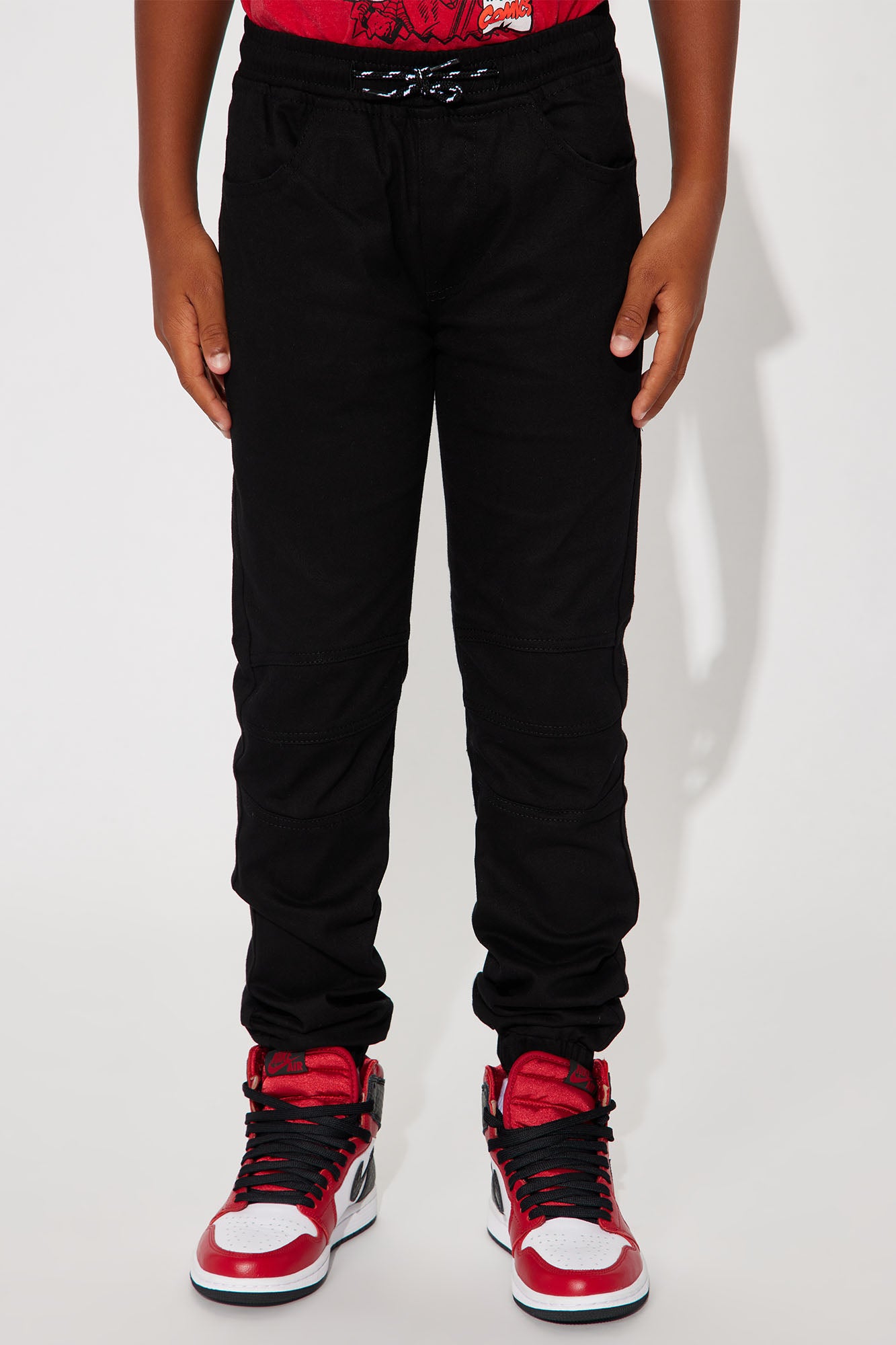 Mini Twill Moto Joggers - Black, Fashion Nova, Kids Pants & Jeans