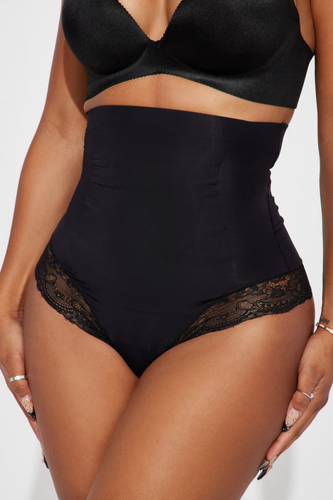 Tight Fit Lace Control Microfiber High Rise Shapewear - Black, Fashion  Nova, Lingerie & Sleepwear