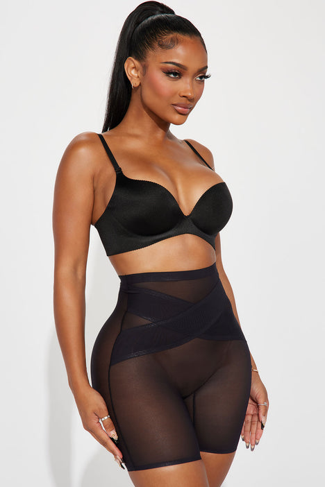 Exact Fit Power Mesh Shapewear Short - Black