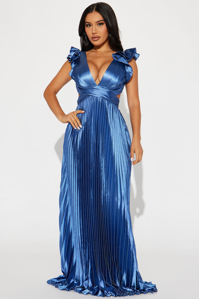 Sun Kissed Nights Satin Maxi Dress - Blue | Fashion Nova, Dresses ...