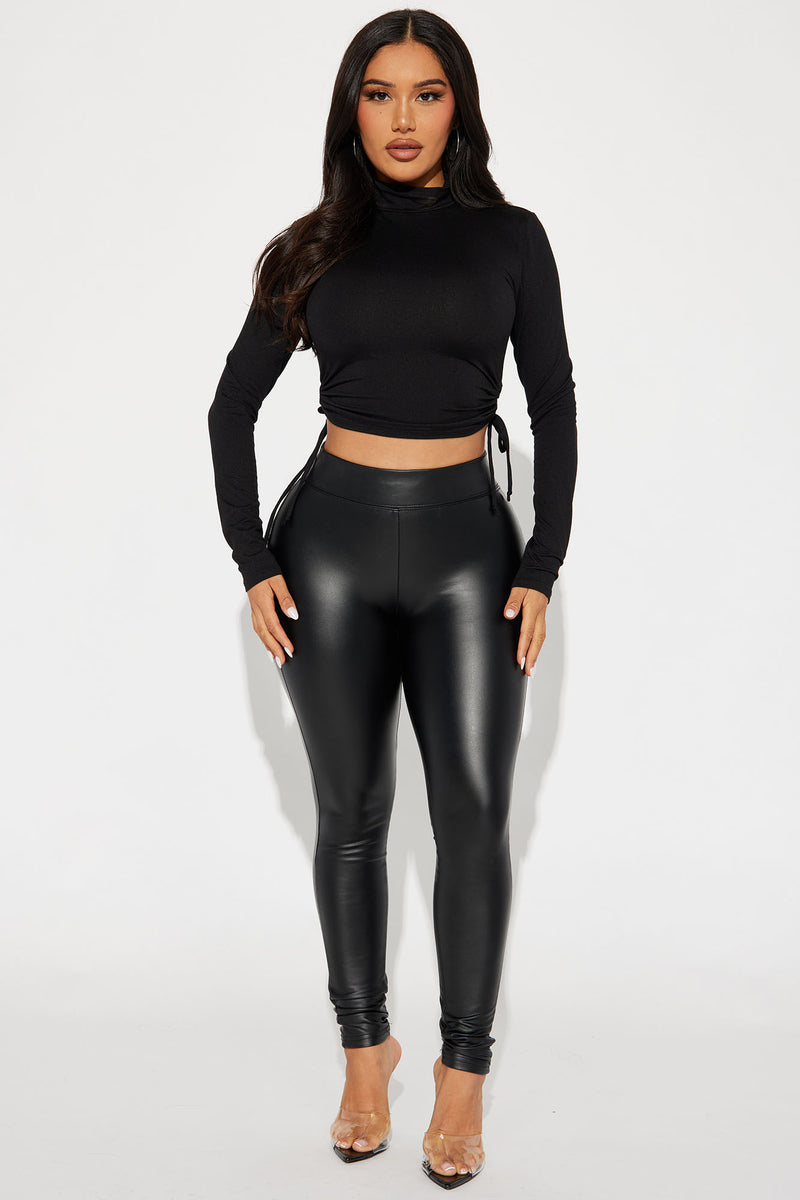 Katrina Ruched Top - Black | Fashion Nova, Basic Tops & Bodysuits ...