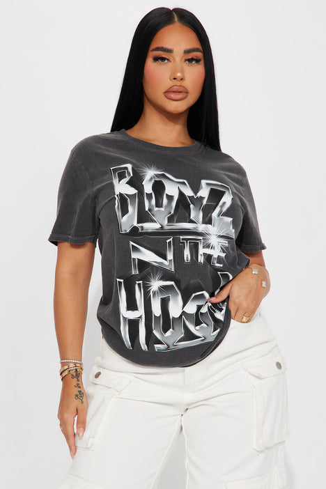 Boyz N The Hood Chrome Tshirt Charcoal