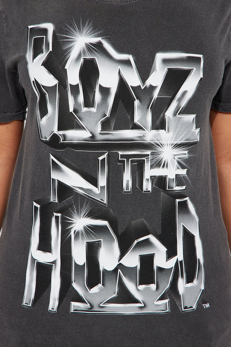 Boyz N The Hood Chrome Tshirt Charcoal
