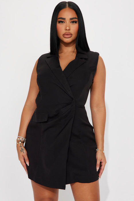 Lilly Blazer Mini Dress Black Fashion Nova Dresses Fashion Nova