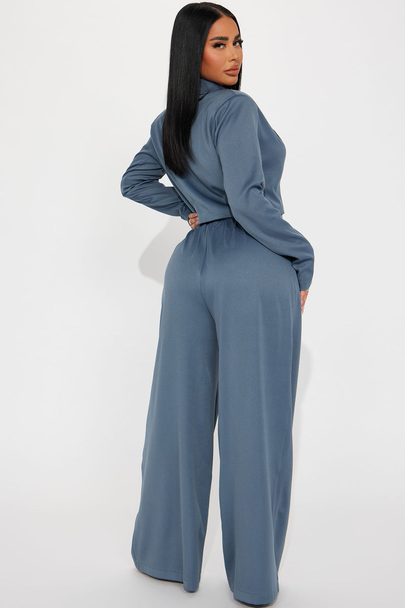 Straight To Business Blazer Set - Blue | Fashion Nova, Matching Sets ...
