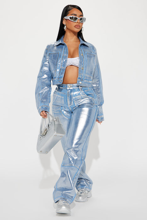 Fashion nova metallic best sale jacket