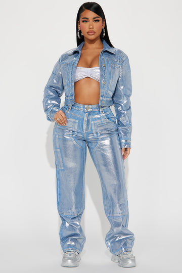 Holographic jacket clearance fashion nova