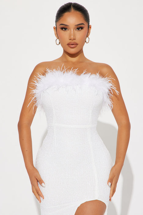 Emery Sequin Gown White Fashion Nova Dresses Fashion Nova