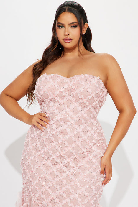 Carmen Floral Maxi Gown Blush Fashion Nova Luxe Fashion Nova