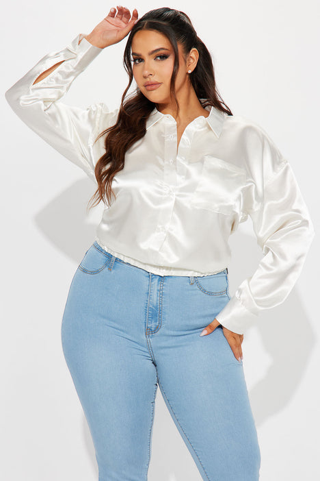 Off white deals satin shirt