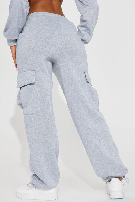 Tessa Fleece Lounge Jogger - Grey, Fashion Nova, Lounge