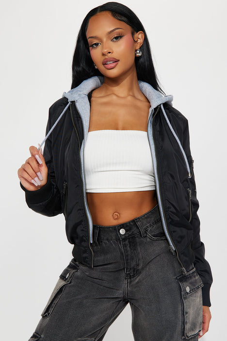 Black jacket no hoodie store